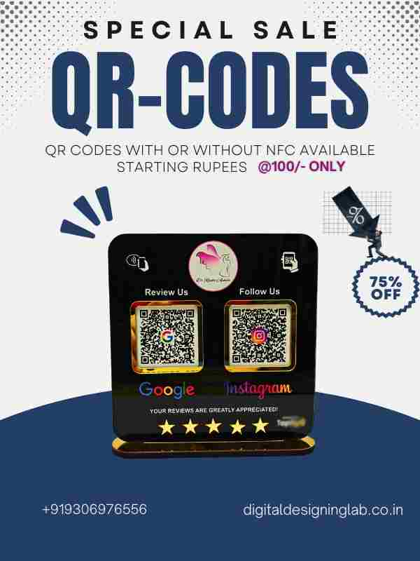 2 NFC QR Code Black